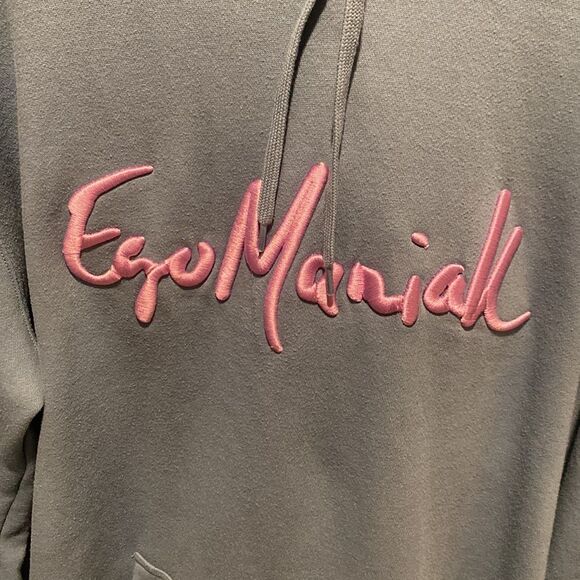 EGO MANIAK Hoodie Puff Embroidery Lavender size‎ XL urban Streetwear - Picture 8 of 8